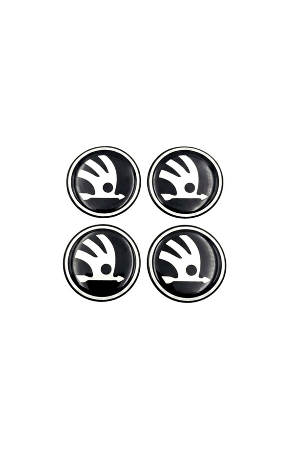Skoda Design Wheel Hub Emblem Decal Sticker Set of 4 55mm