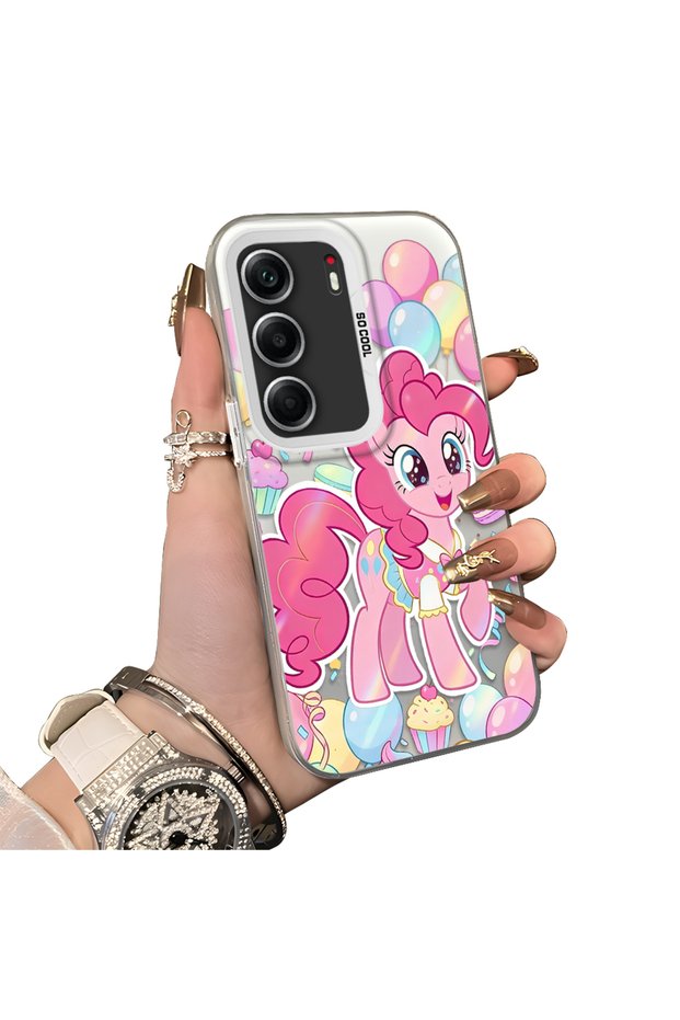 Tecno Camon 40 Compatible Hard Acrylic Back Silicone Edge Lens Protection Case Stylish Printing Patterns