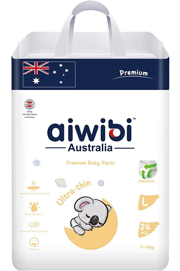 Premium Baby Diaper Pants Size 4 (Large, 9–14kg) – Royal Care Nappy Pants, 100% Leak Prot