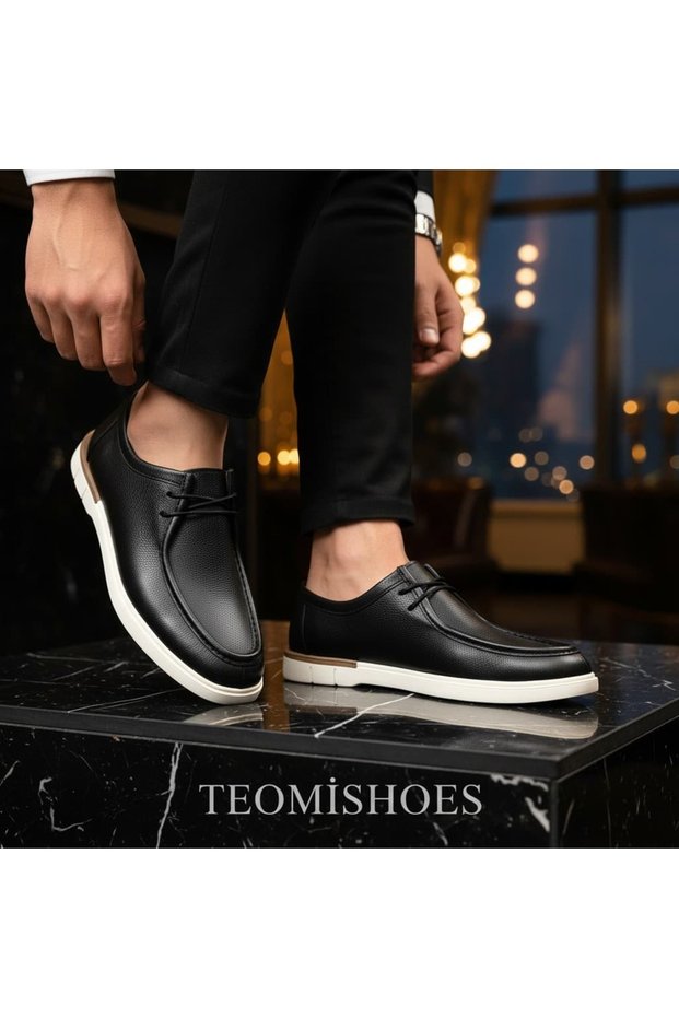 Black D Leather Loafer