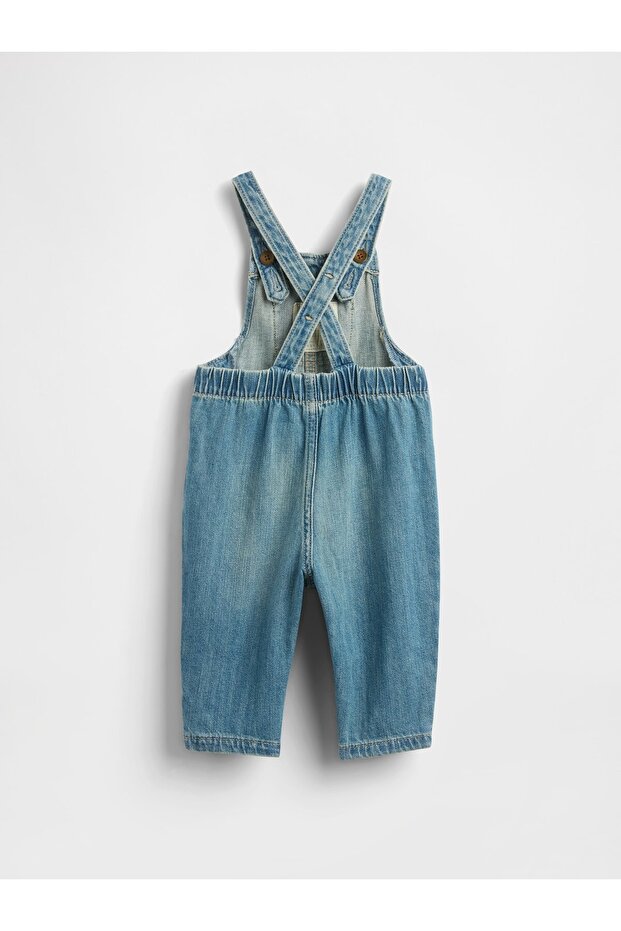 Bebek Mavi Denim Tulum - 4