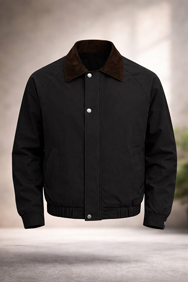 سترة رجالية كبيرة الحجم من نوع بومبر موسمي فاخرة - 4