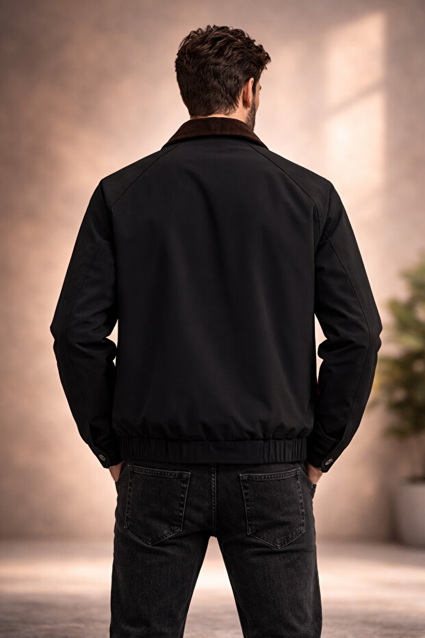 سترة رجالية كبيرة الحجم من نوع بومبر موسمي فاخرة - 5