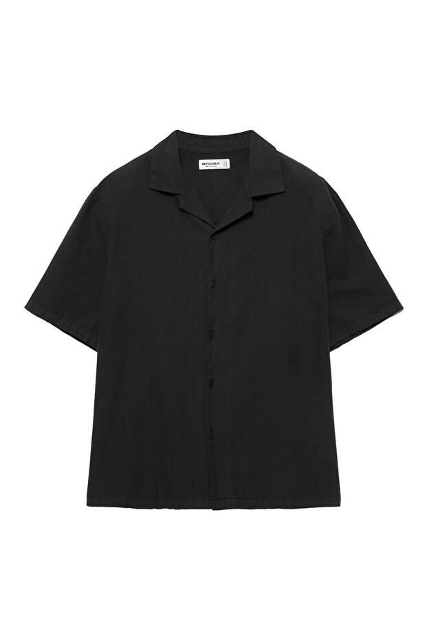 Keten kısa kollu gömlek - 3