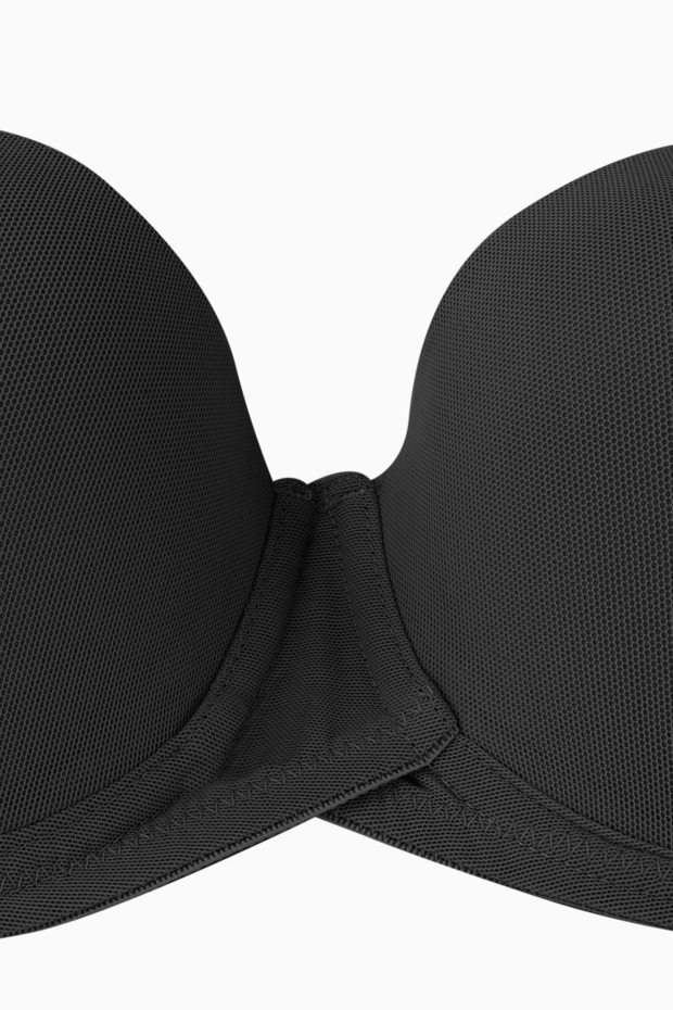 Anka Mesh Fabric Strapless Bra - Supportless - Premium Basic - 2228 - Black - 3