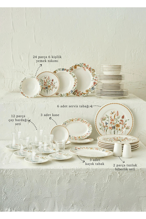 Flores 50 Parça Sofra Seti - 1