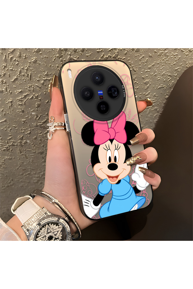 Vivo X300 Compatible Stylish Minnie Mouse Patterned Shockproof Phone Case