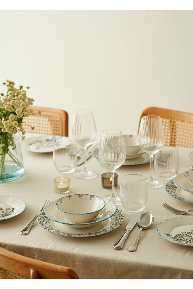 Vintage 36 Parça Sofra Seti Mavi - 2