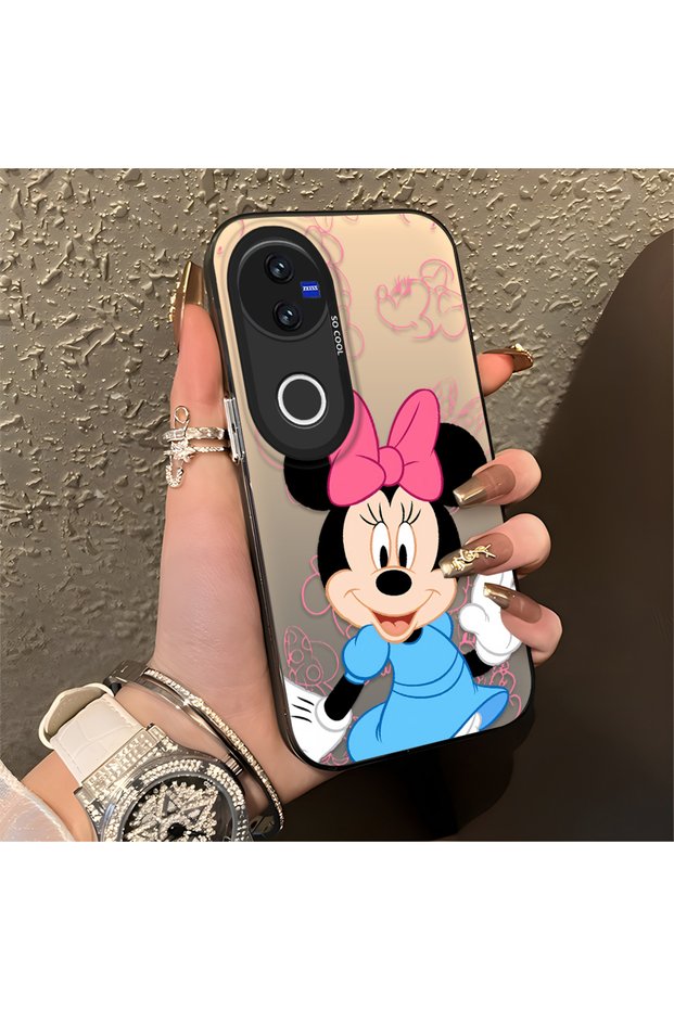Vivo V50 Compatible Stylish Minnie Mouse Patterned Shockproof Phone Case