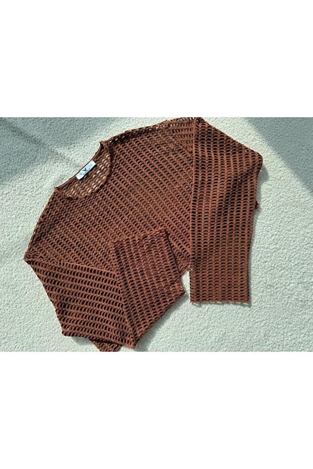 Triko Basic Crop Buz - 1