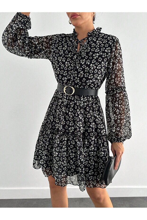Women's Chiffon Floral Pattern Dress