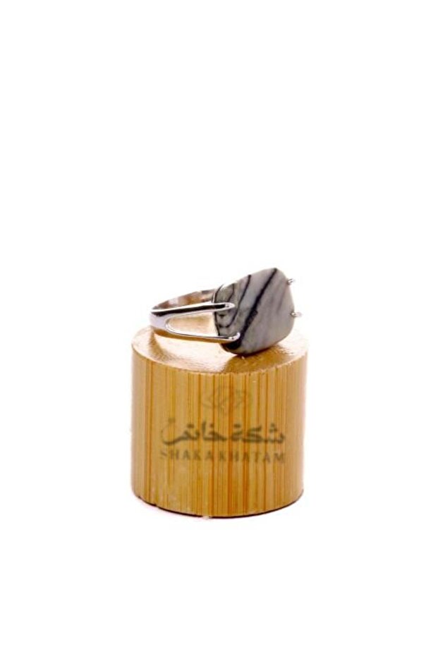 خاتم فضي مربع - 1