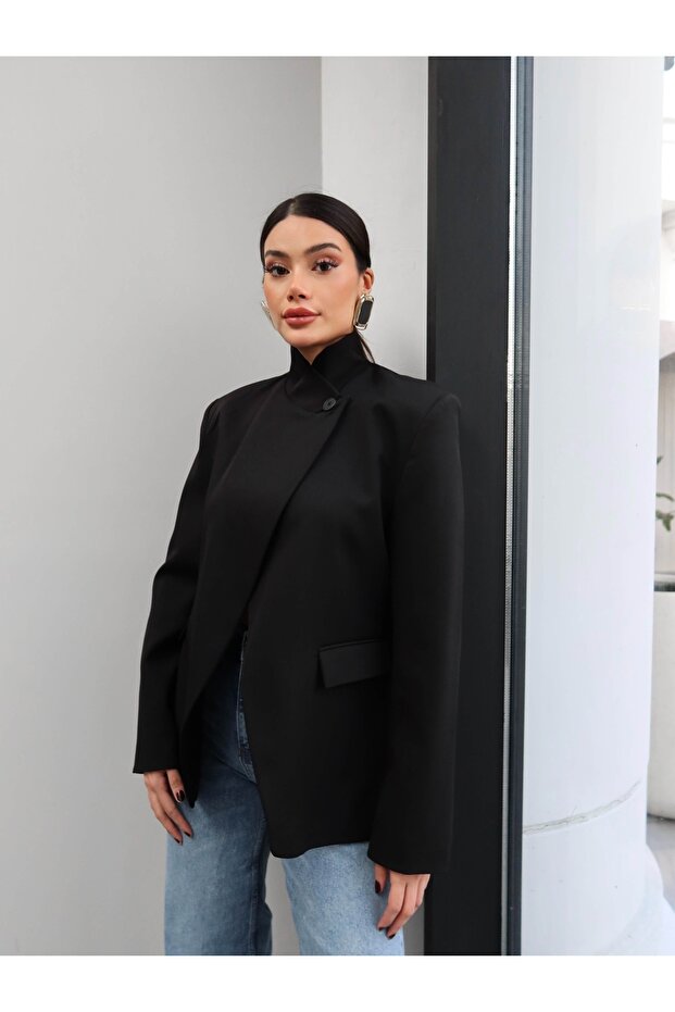 Single-Button Design Jacket - 7