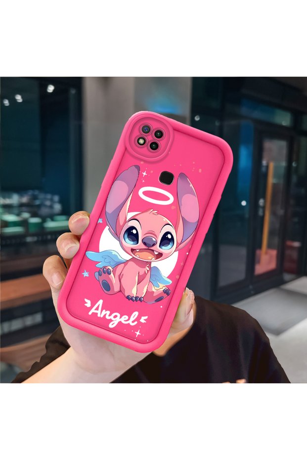Redmi 9C/10A Compatible Pink Red Silicone Case Shockproof Camera Protection