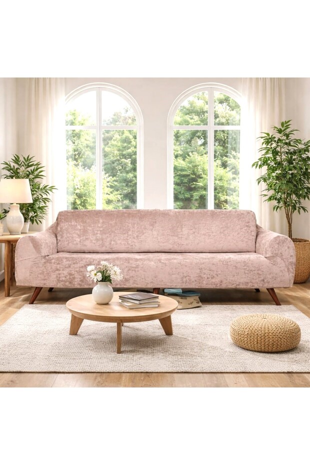 Velvet Fabric 3-Piece One-Piece Elastic Sofa Cover / Elastic Sofa Cover