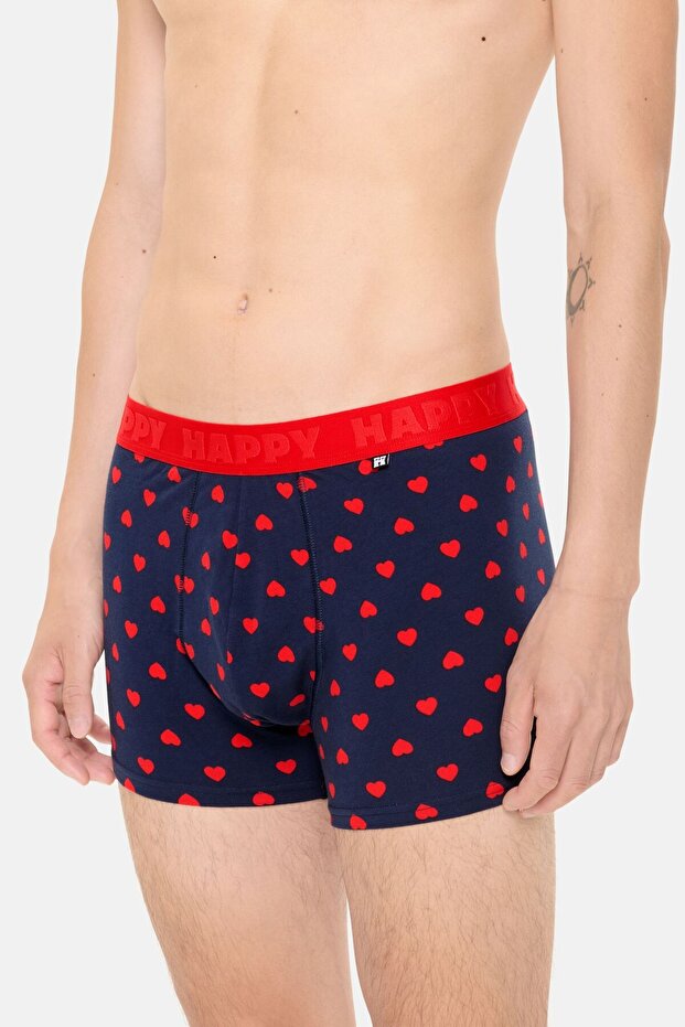 - بوكسر كاشف القلب باللون الأزرق الداكن منقوش - 4