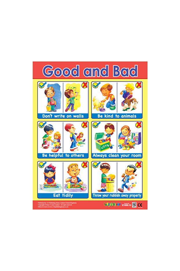 Good and Bad - Wall Chart in English