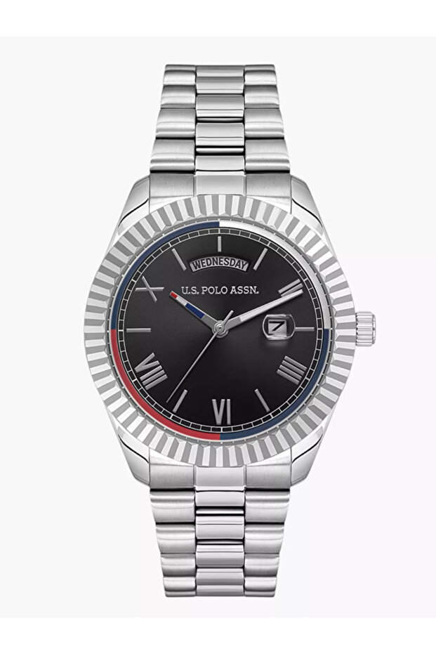 Analog Watch Stainless Steel Bracelet Men's USPA 1100B-01