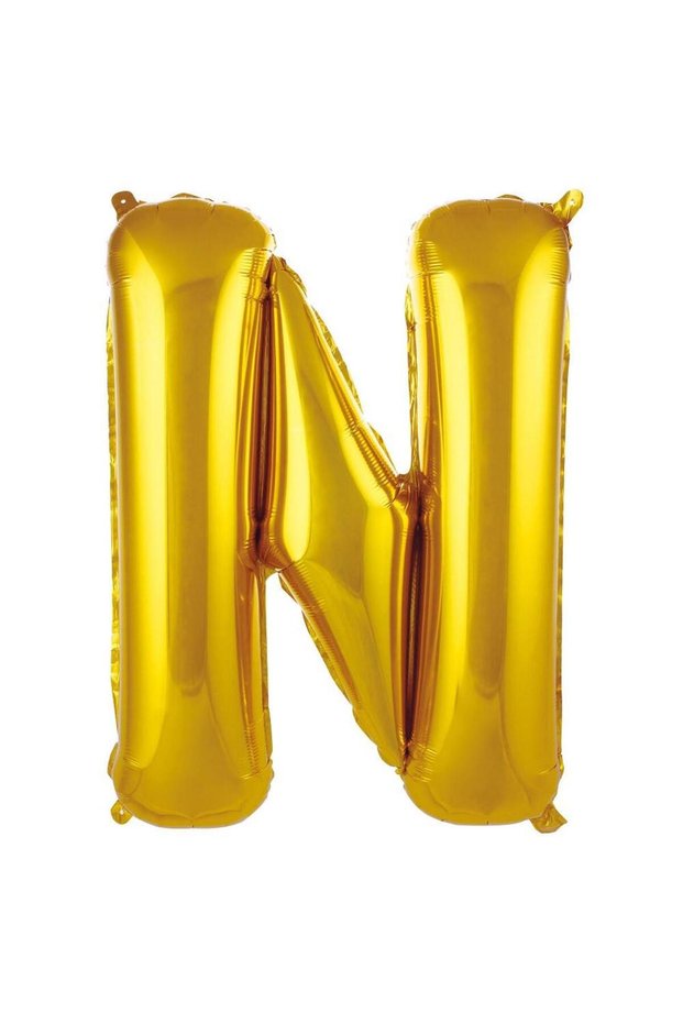 Best Large Size Gold Color 100 cm Letter N Foil Balloon