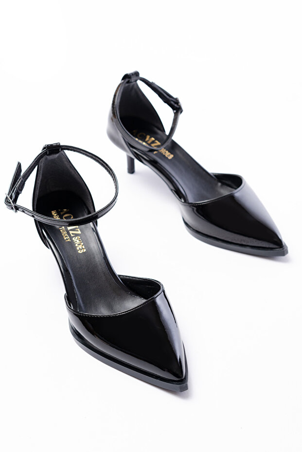 Jeremy Model Black Heel Shoes 4cm