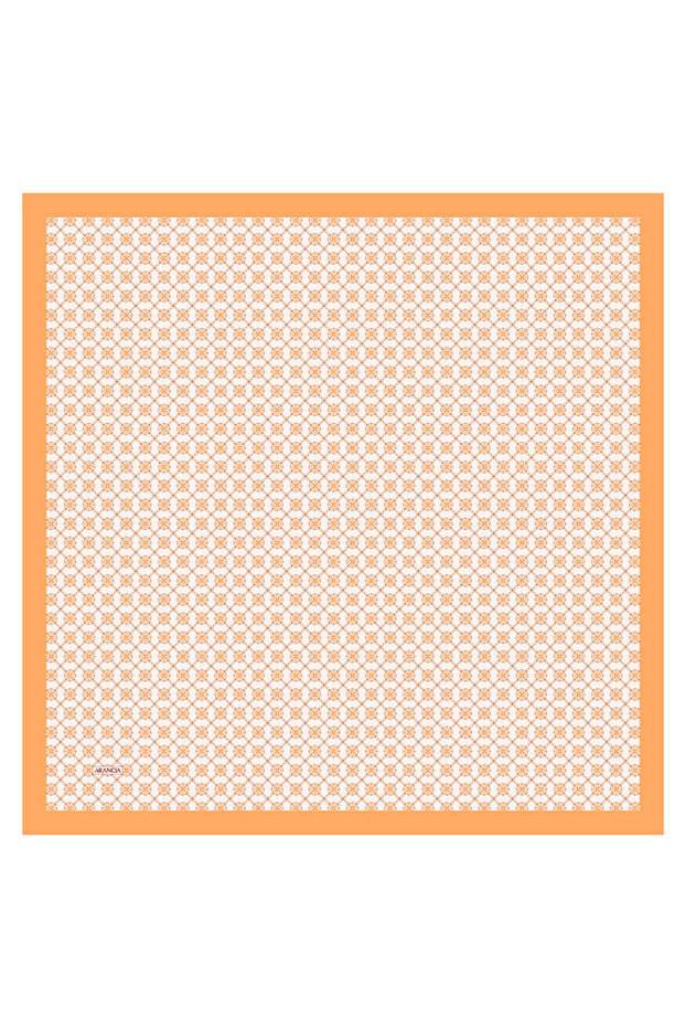 وشاح حريري برتقالي مقاس 90×90