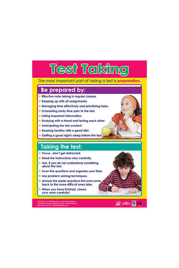 Test Taking - Wall Chart in English