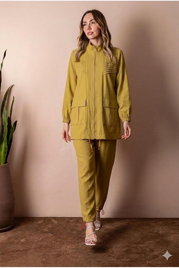 Ribbed Zippered Organic P Cotton Set - 3