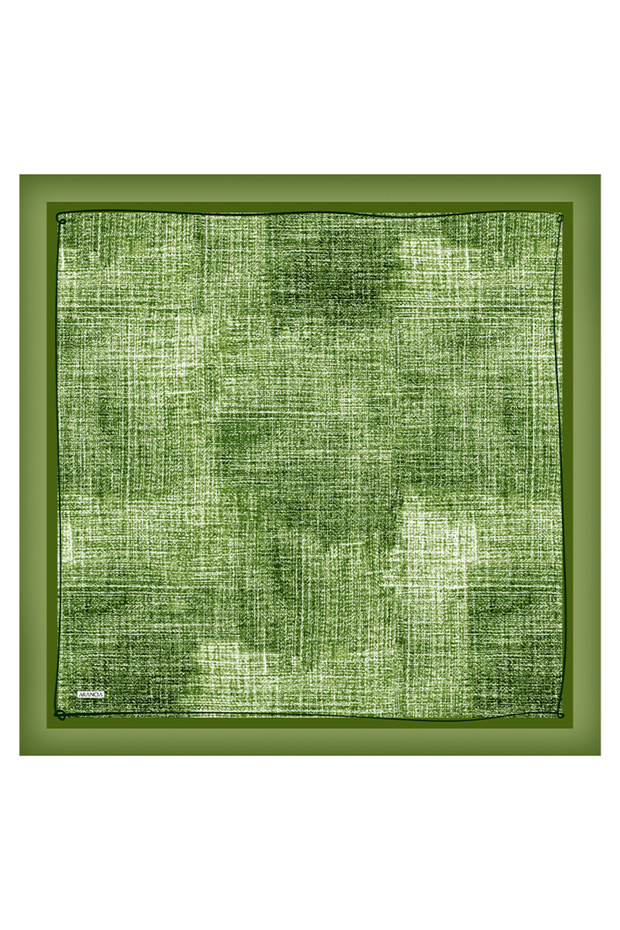 وشاح حريري أخضر مقاس 90×90