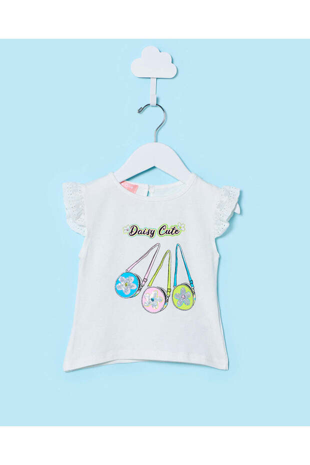 Infant Girls Assorted Printed Crew Neck T-Shirt