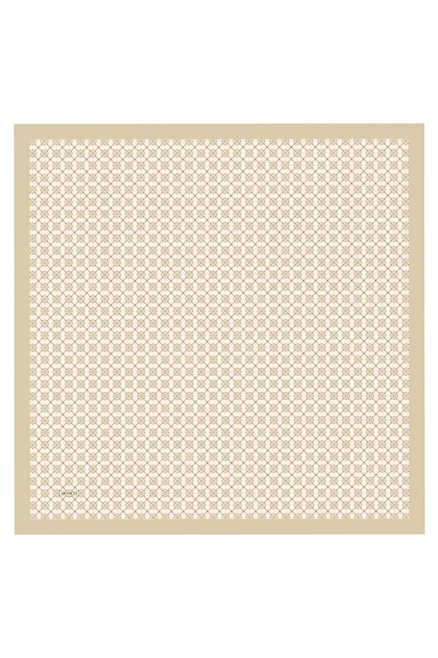 وشاح حريري أصفر مقاس 90×90