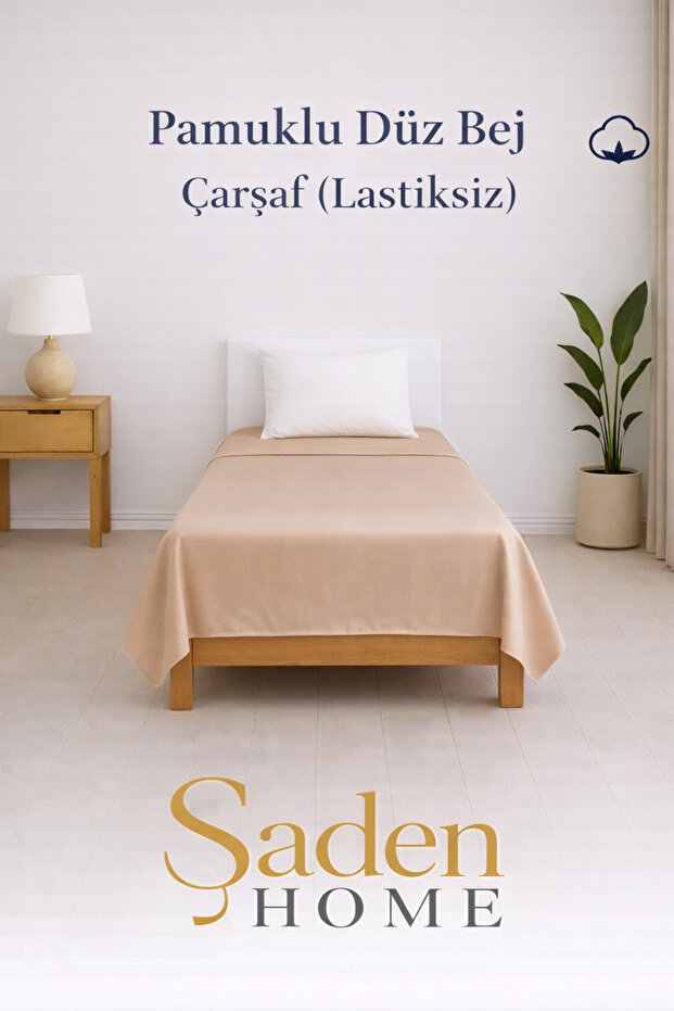 Cotton Lu Single Bed Beige Twin Bed Sheet 0X240 cm