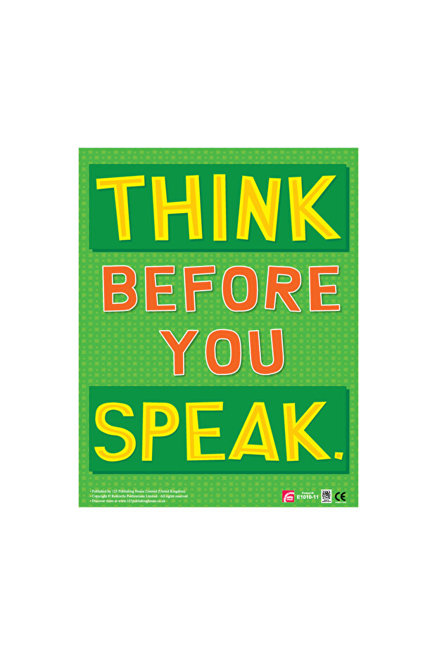 Think Before You Speak - Wall Chart in English