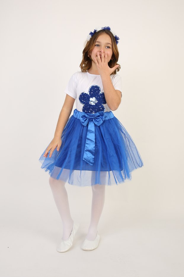 23 April Show Outfit Girls' Skirt T-Shirt Set D063