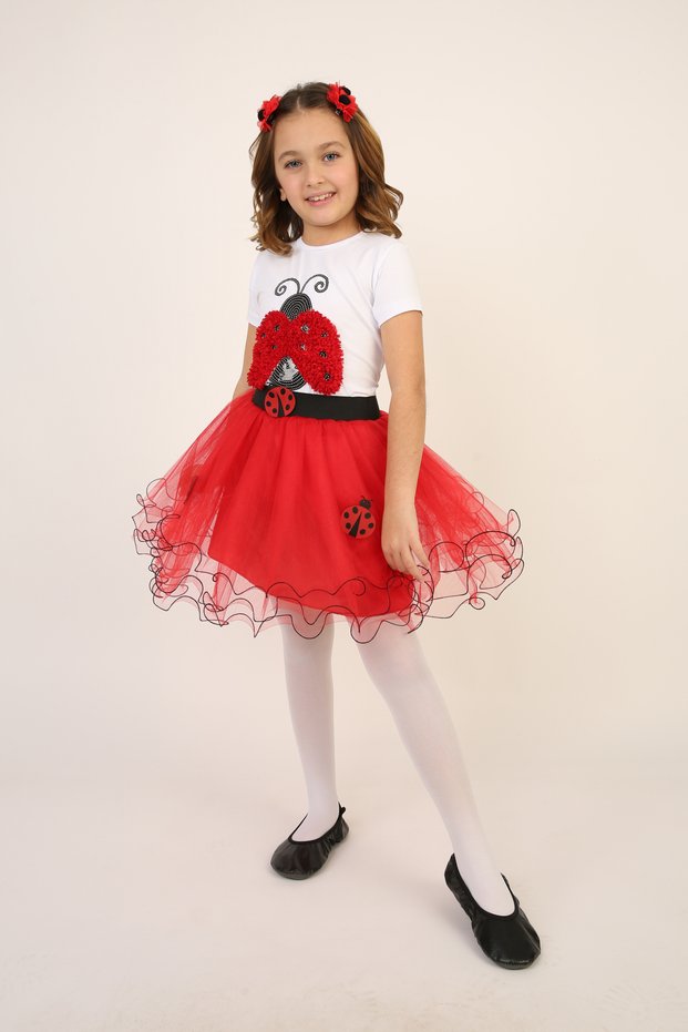 23 April Show Outfit Girls' Skirt T-Shirt Set D096