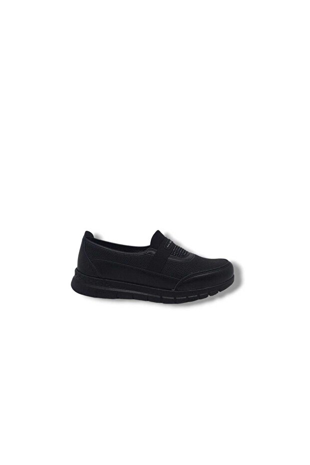 Wanetti 311 Women's Black Stone Sock Model Daily Use Comfort Shoes