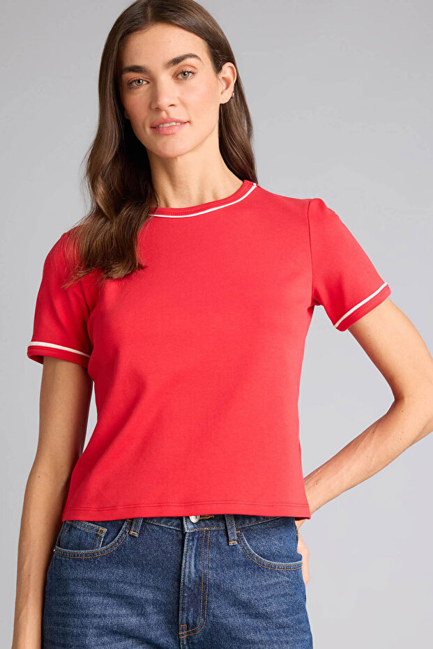 100% Cotton Regular Fit Crew Neck Basic Plain Short Sleeve T-Shirt G8521Ax26Sp