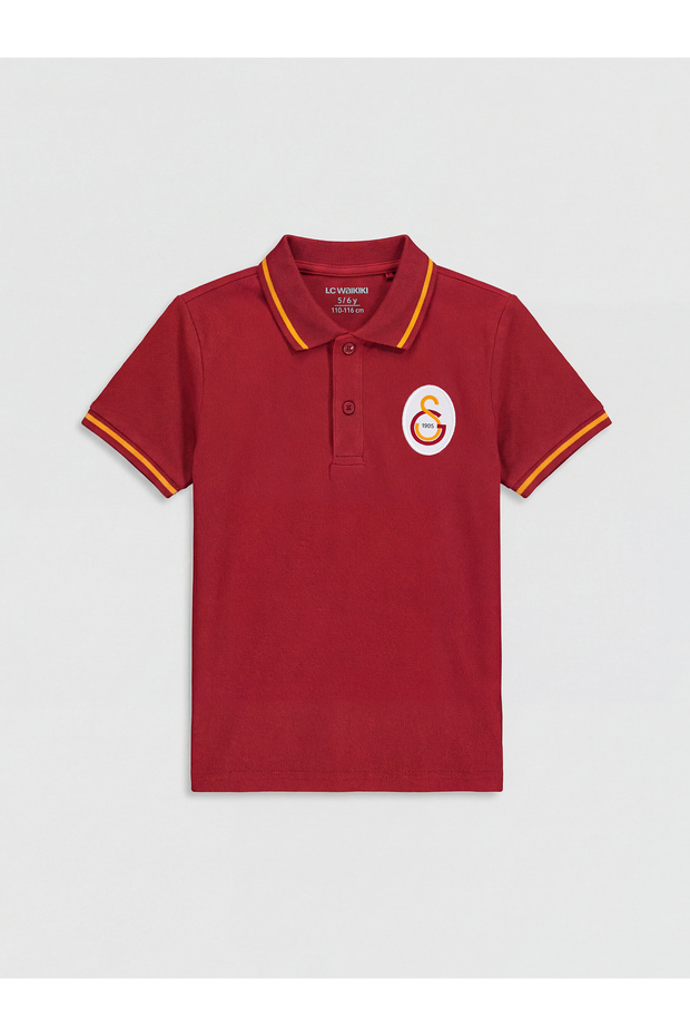 Polo Neck Galatasaray Printed Boys' T-Shirt (S6)