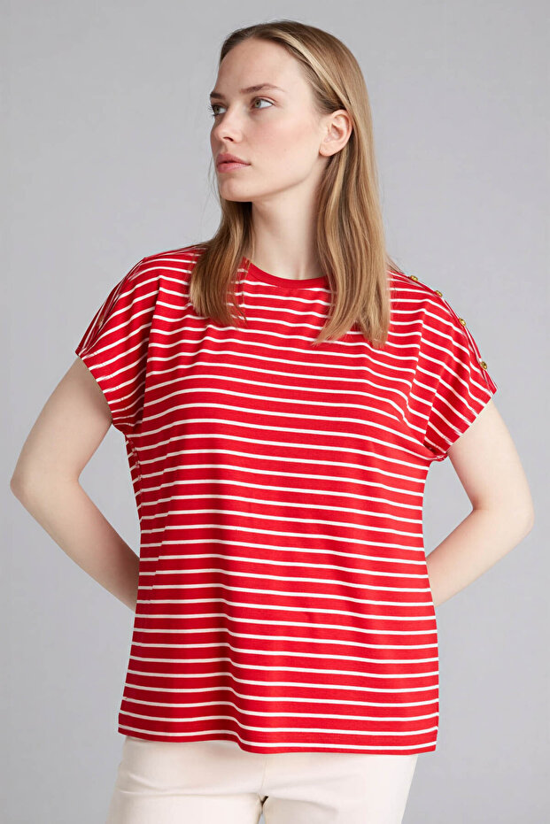 Striped Short Sleeve T-Shirt G3284Ax26Sp