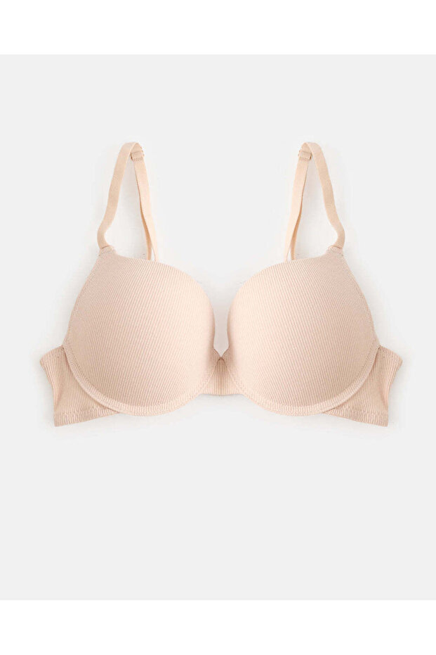 Women Assorted 3-Pack Ribbed Push-Up Bras - 4