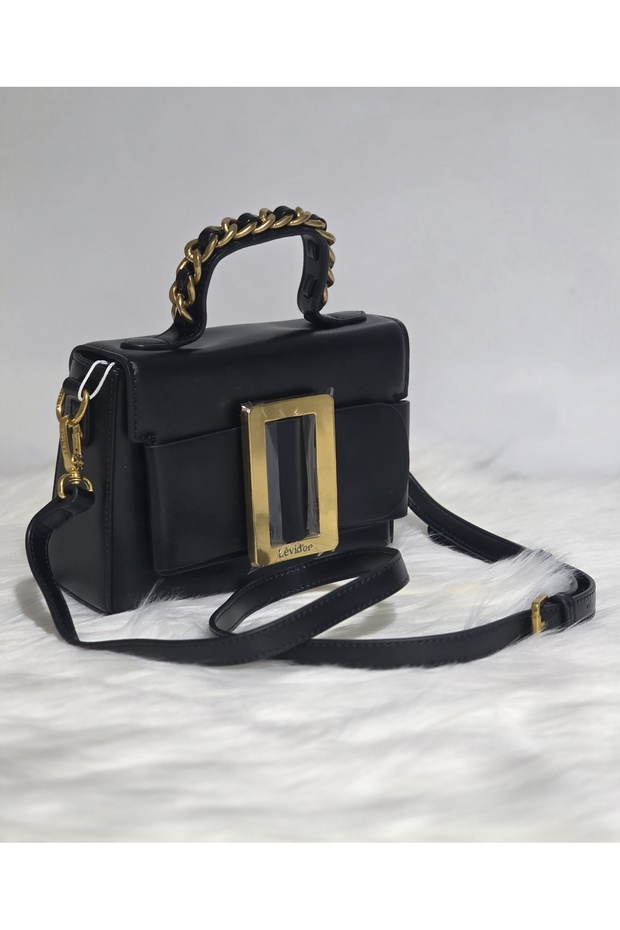 حقيبة يد وكتف نسائية سوداء من LEVIDOR حقيبة