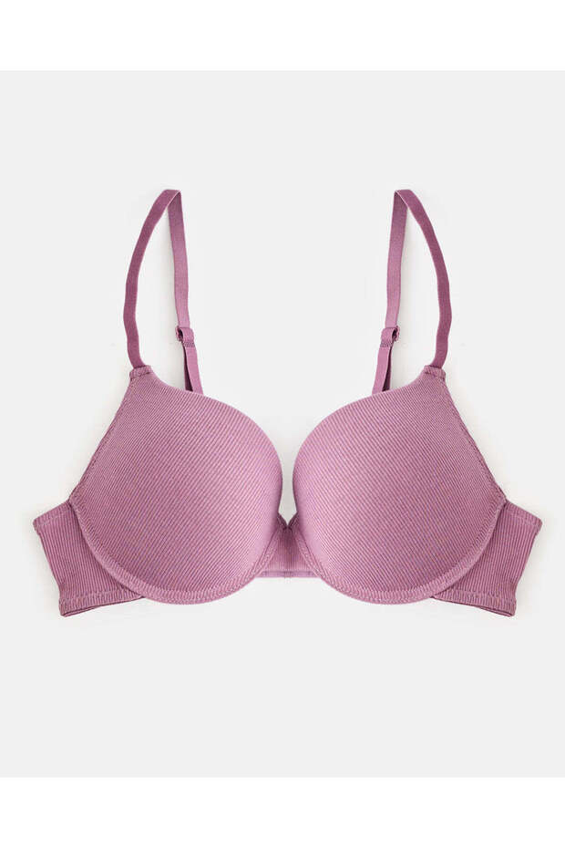 Women Assorted 3-Pack Ribbed Push-Up Bras - 5