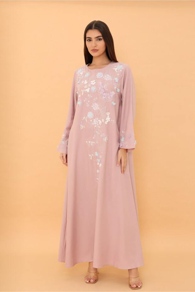 Sand Pastel Blossom Jalabiya - 5