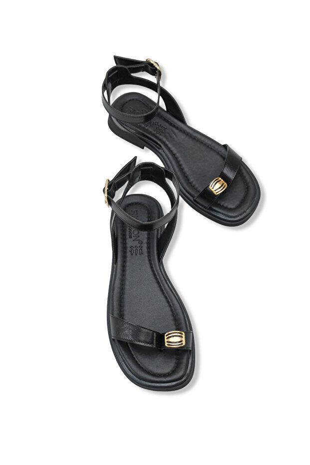 Talitha Fia Women's Flip Flop Sandals 00121008 Black Rustic
