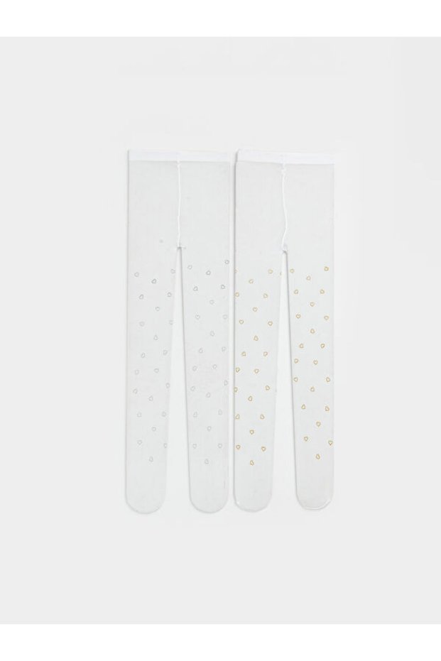 Esvab • Modern & Distinctive Baby Girl Heart Printed Pantyhose Set of 2