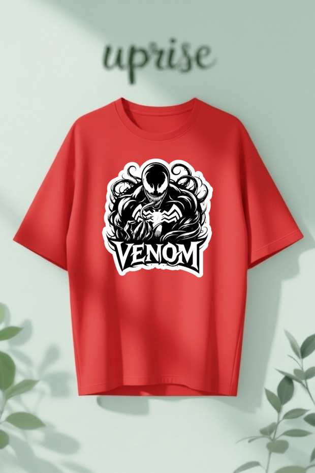 Venom Printed Cotton Oversize T-Shirt