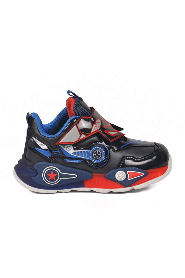 Navy Blue Velcro Boys' Sneakers