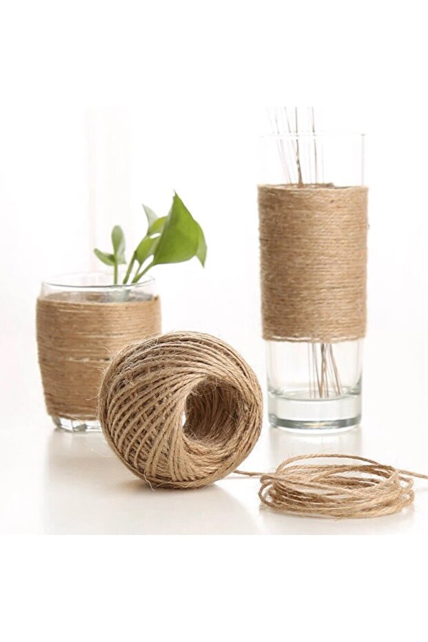 Wicker Rope, Kırnap Jute Rope, 1 mm 100 Meters - 3 Pieces
