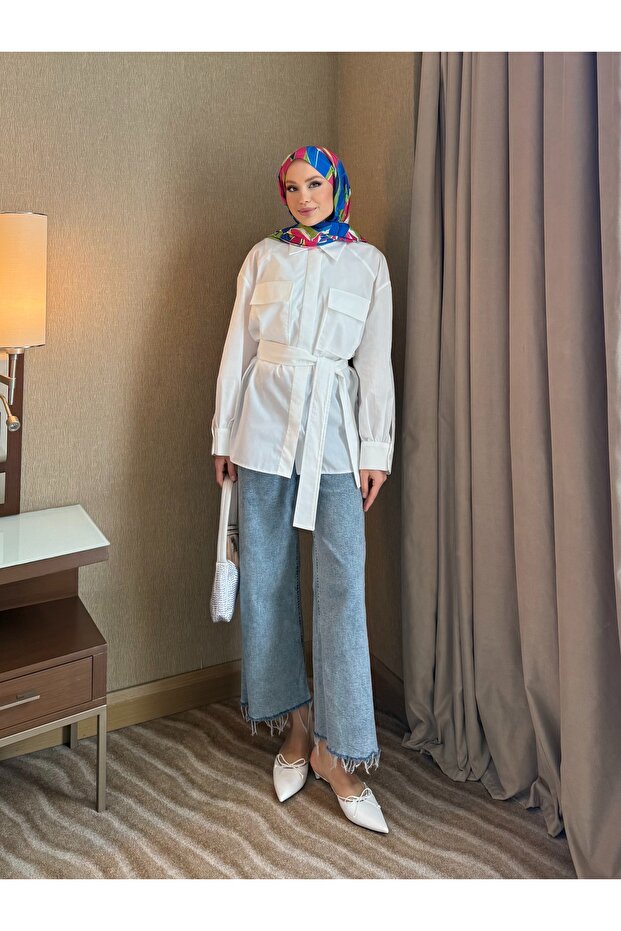 bağlamalı gömlek - 5