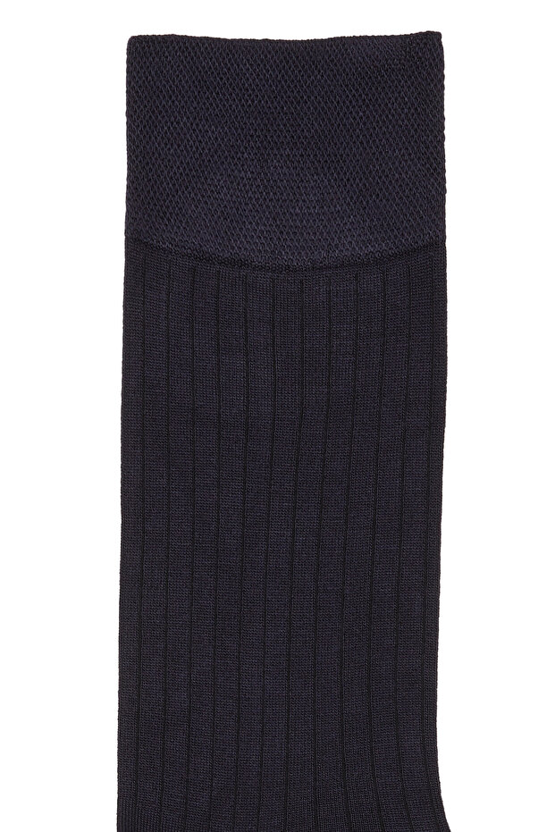 Lacivert Erkek İnce Bambu Çorap - 2