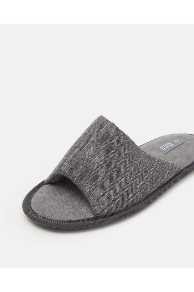 نعال رمادية سادة للرجال - 3